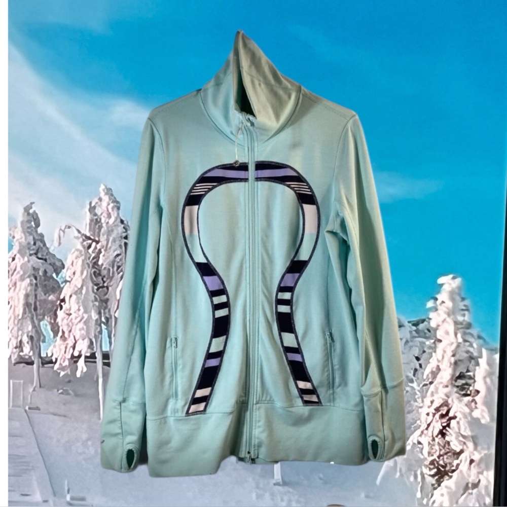 lululemon athletica Light Blue Jacket with Purple Accents